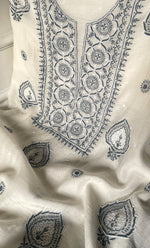 Load image into Gallery viewer, Women's Lakhnavi Handcrafted Unstitched Mul Chanderi Kurta And Dupatta Set - HONC03274830