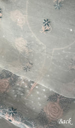 将图像加载到图库查看器中, Women's Lucknowi Handcrafted Pure Organza Silk Chikankari Kurta Dupatta Set - HONC0SOLD