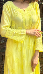 将图像加载到图库查看器中, Inaya Women's Lucknowi Handcrafted Muslin Chikankari Kurti - HONC0204423