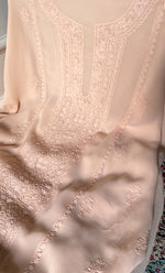 Load image into Gallery viewer, Women's Lakhnavi Handcrafted Viscose Georgette Chikankari Full Suit Material - HONC03125588