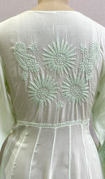将图像加载到图库查看器中, Sabana Women's Lucknowi Handcrafted Muslin Chikankari Anarkali Dress- HONC0167556