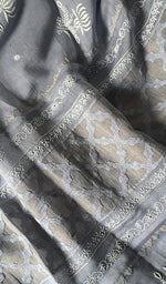 Load image into Gallery viewer, Fawzia Women's Lakhnavi Handcrafted Mul Chanderi Unstitched Kurta And Dupatta Set - HONC0247967