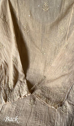 将图像加载到图库查看器中, Women's Lakhnavi Handcrafted Mul Chanderi Chikankari Semi Stitched Anarkali And Dupatta Set- HONC0286668