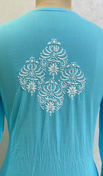 Load image into Gallery viewer, Lucknowi Handcrafted Cotton Chikankari Kurti-HONC0148368