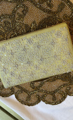 Load image into Gallery viewer, Green Chikankari Embroidered Clutch - HONC0313592