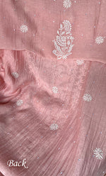 Load image into Gallery viewer, Women's Lakhnavi Handcrafted Mul Chanderi Unstitched Kurta And Dupatta Set - HONC0301225