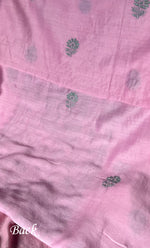 将图像加载到图库查看器中, Women's Lakhnavi Handcrafted Chanderi Silk Chikankari Full Suit Material - N50347