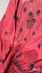 将图像加载到图库查看器中, Women's Lakhnavi Handcrafted Mul Chanderi Semi - Stitched Kurta And Dupatta Set - HONC0257376