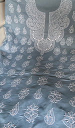 Load image into Gallery viewer, Women's Lakhnavi Handcrafted Cotton Unstitched Chikankari Suit Material - HONC0360797