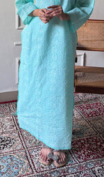 将图像加载到图库查看器中, Anisa Women's Lakhnavi Handcrafted Cotton Chikankari Kurti - HONC0356934