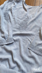 将图像加载到图库查看器中, Women's Lucknowi Handcrafted Modal Cotton Chikankari Kurti - HONC0229158