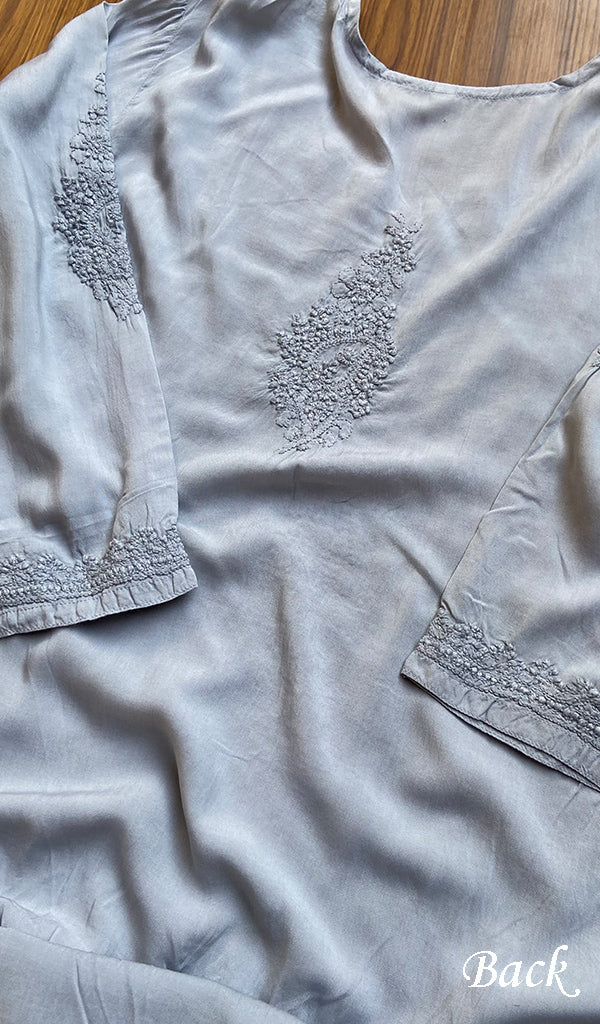 Women's Lucknowi Handcrafted Modal Cotton Chikankari Kurti - HONC0229158