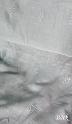 Load image into Gallery viewer, Women's Lakhnavi Handcrafted Mul Chanderi Unstitched Chikankari Full Suit Material - HONC0345045