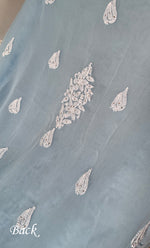 Load image into Gallery viewer, Women's Lakhnavi Handcrafted Unstitched Faux-Georgette Chikankari Suit Material - HONC0263365