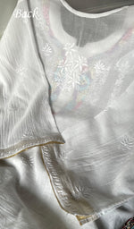 Load image into Gallery viewer, Women's Lakhnavi Handcrafted Cotton Semi -Stitched Kurta And Dupatta Set - HONC0326108