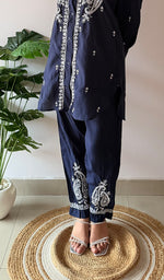 将图像加载到图库查看器中, Devanshi Women's Lakhnavi Handcrafted Cotton Chikankari Kurta And Palazzo Set - HONC0358508