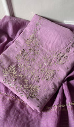 Load image into Gallery viewer, Women's Lakhnavi Handcrafted Mul Chanderi Kurta And Dupatta Set - HONC0289395
