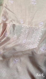 Load image into Gallery viewer, Women's Lakhnavi Handcrafted Mul Chanderi Unstitched Chikankari Full Suit Material - HONC0298570