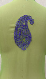 Load image into Gallery viewer, Women's Lucknowi Handcrafted Green Faux-Georgette Chikankari Kurti - NC065828