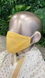 Load image into Gallery viewer, Lucknowi Handcrafted Chikankari Mask (Pack Of 5) - NC0M998