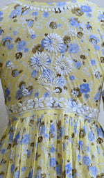 Load image into Gallery viewer, Women's Lakhnavi Handcrafted Printed Cotton Chikankari Dress - HONC034195