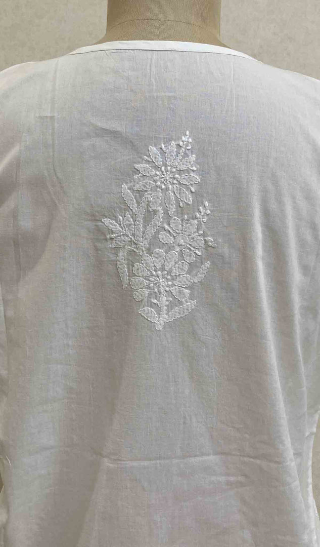 Women's Lucknowi Handcrafted Cotton Chikankari Top - HONC030218
