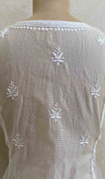 Load image into Gallery viewer, Women's Lucknowi Handcrafted Kota Chanderi Chikankari Top - HONC044115