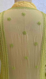 将图像加载到图库查看器中, Gul Women's Lakhnavi Handcrafted Organza Chikankari Anarkali Dress- HONC040020