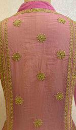 Load image into Gallery viewer, Gul Women's Lakhnavi Handcrafted Organza Chikankari Anarkali Dress- HONC040020