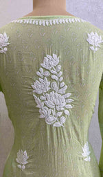 Load image into Gallery viewer, Women's Lakhnavi Handcrafted Printed Cotton Chikankari Kurti - HONC049610