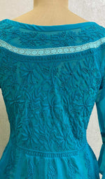 Load image into Gallery viewer, Aidah Women's Lucknowi Handcrafted Faux-Georgette Chikankari Anarkali Dress - NC038904