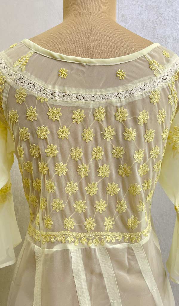 Georgette Chikankari Anarkali Dress