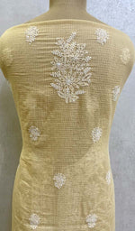 将图像加载到图库查看器中, Lakhnavi 手工制作 Kota 棉 Chikankari Kurta 和 Dupatta 套装 - HONC073096