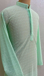 Load image into Gallery viewer, Men's Faux-Georgette Hakoba Kurta - NC06991200