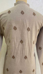 Load image into Gallery viewer, Men's Lucknowi Handcrafted Cotton Chikankari Kurta - HONC082455