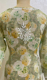 Load image into Gallery viewer, Women's Lucknowi Handcrafted Cotton Chikankari Kurti - HONC092306