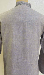 Load image into Gallery viewer, Men's Lucknowi Handcrafted Cotton Chikankari Kurta - HONC082755