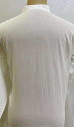 Load image into Gallery viewer, Men's Lucknowi Handcrafted Cotton Chikankari Kurta - HONC078945