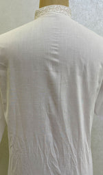 Load image into Gallery viewer, Men's Lucknowi Handcrafted Cotton Chikankari Kurta - HONC096280