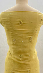 Load image into Gallery viewer, Women's Lucknowi Handcrafted Viscose Georgette Chikankari Suit Material - HONC087615