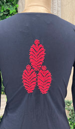 Load image into Gallery viewer, Women's Lucknowi Handcrafted Modal Cotton Chikankari Kurti - HONC0110975