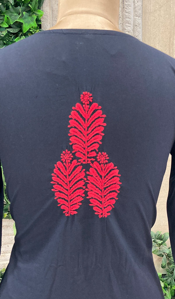 Women's Lucknowi Handcrafted Modal Cotton Chikankari Kurti - HONC0110975