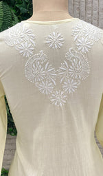Load image into Gallery viewer, Women's Lucknowi Handcrafted Mul Cotton Chikankari Kurti - HONC0105890