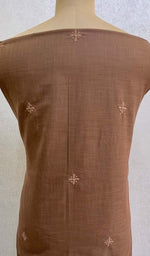 Load image into Gallery viewer, Lucknowi Handcrafted Cotton Chikankari Unstitched Men's Kurta Fabric - HONC0108794