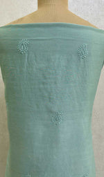 Load image into Gallery viewer, Women's Lakhnavi Handcrafted Chanderi Silk Chikankari Full Suit Material - HONC067420