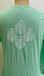 将图像加载到图库查看器中, Hoorain Women's Lucknowi Handcrafted Cotton Chikankari Kurti - HONC0118765