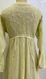 Load image into Gallery viewer, Women's Lakhnavi Handcrafted Viscose Georgette Chikankari Bajirao Dress - HONC098672