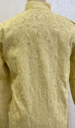 Load image into Gallery viewer, Men's Lucknowi Handcrafted Cotton Chikankari Kurta - HONC0123622