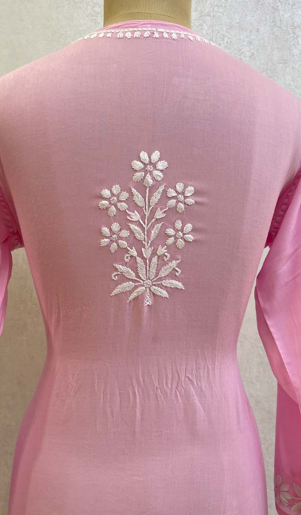 Women's Lucknowi Handcrafted Modal Cotton Chikankari Kurti - HONC0121580