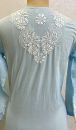 将图像加载到图库查看器中, Women's Lucknowi Handcrafted Mul Cotton Chikankari Kurti - HONC0105311